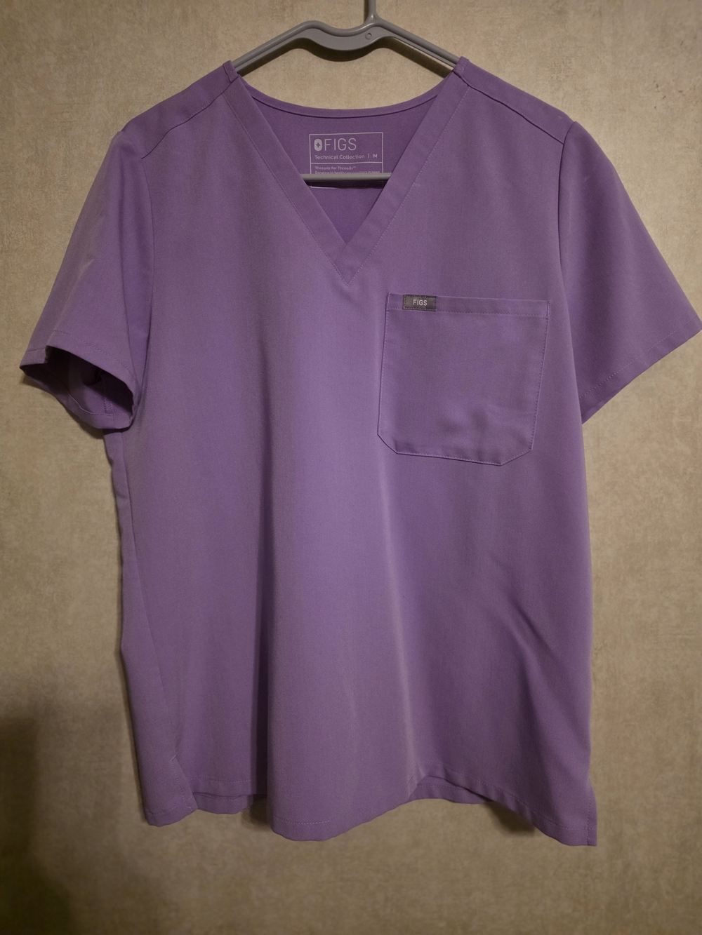 Figs V-Neck Scrub Top in Lavender Purple